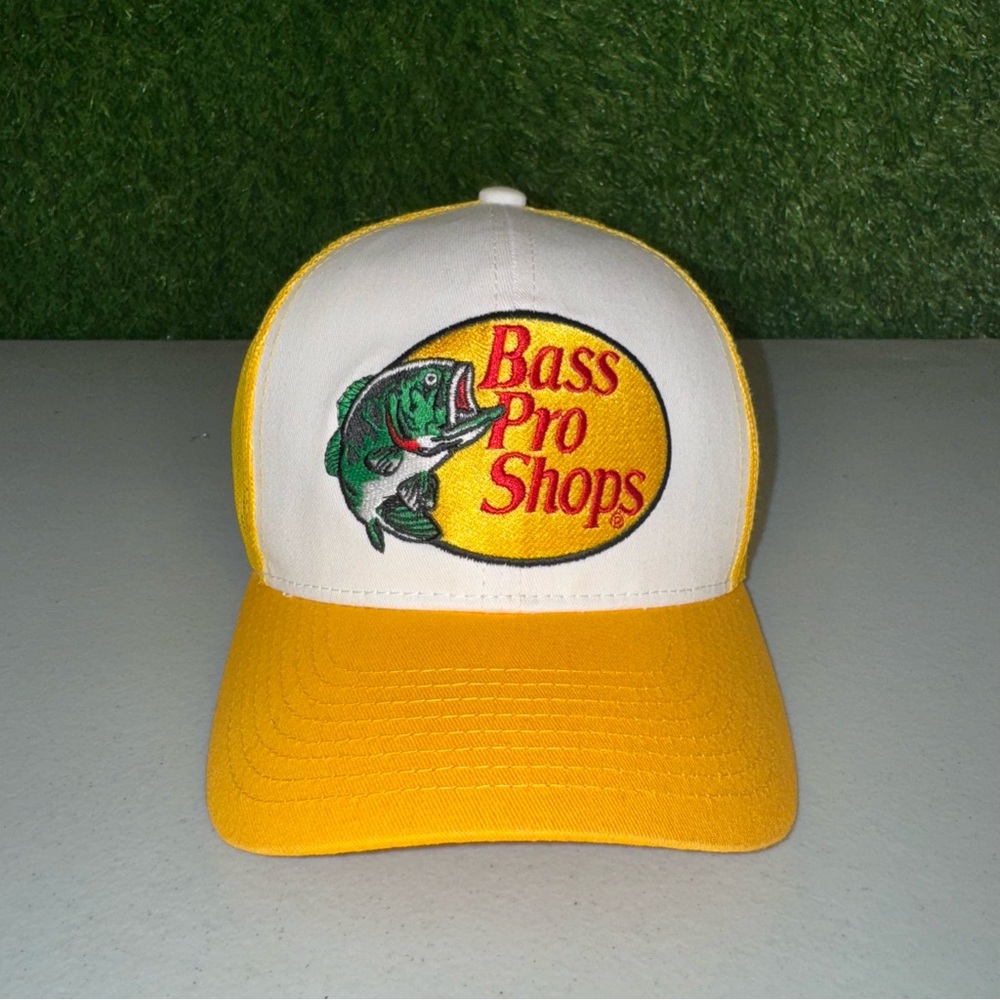 Bass Pro Shops Yellow and White Hat